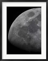 Framed limb and terminator of the waxing gibbous moon