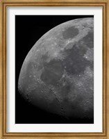 Framed limb and terminator of the waxing gibbous moon