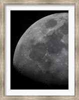 Framed limb and terminator of the waxing gibbous moon