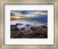 Framed seascape at sunrise from Miramar, Argentina