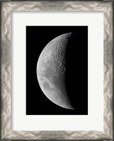 Framed waxing crescent moon in high resolution