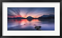 Framed Sunset over Tjeldsundet, Troms County, Norway