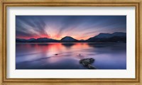 Framed Sunset over Tjeldsundet, Troms County, Norway