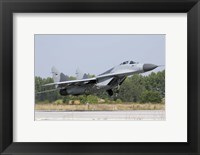 Framed Serbian Air Force MiG-29 departing from Graf Ignatievo Air Base