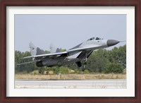 Framed Serbian Air Force MiG-29 departing from Graf Ignatievo Air Base