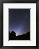 Framed Venus setting and a bright cone of zodiacal light visible after sunset