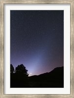 Framed Venus setting and a bright cone of zodiacal light visible after sunset