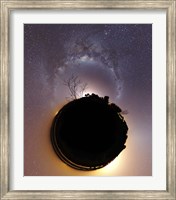 Framed Milky Way and zodiacal light presented as a mini planet