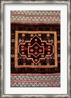 Framed Africa, Tanzania, Zanzibar, Stone Town. Close-up of hand-made carpet.