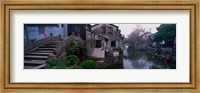 Framed Ancient Town and Canal, China