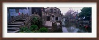 Framed Ancient Town and Canal, China