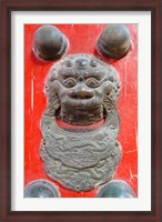 Framed Door knocker, Hall of Consolation, Forbidden City, Beijing, China