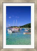 Framed Boats, beach, La Digue, Seychelle Islands