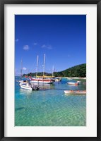 Framed Boats, beach, La Digue, Seychelle Islands