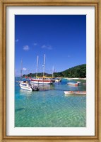 Framed Boats, beach, La Digue, Seychelle Islands