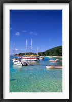 Framed Boats, beach, La Digue, Seychelle Islands