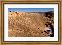 Framed Historical 2nd Century Roman Theater ruins in Dougga, Tunisia, Northern Africa