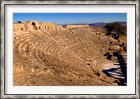 Framed Historical 2nd Century Roman Theater ruins in Dougga, Tunisia, Northern Africa