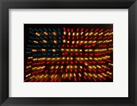 Framed Americana Flag made of zoomed Neon Lights