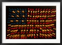 Framed Americana Flag made of zoomed Neon Lights