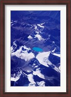 Framed Aerial View of Snow-Capped Peaks on the Tibetan Plateau, Himalayas, Tibet, China