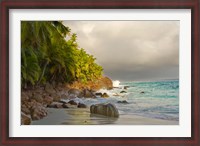 Framed Anse Beach on Fregate Island, Seychelles