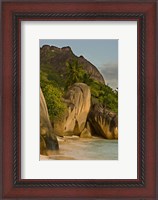 Framed Anse-Source D'Argent Beach, Seychelles, Africa