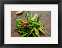 Framed Chile peppers, Market on Mahe Island, Seychelles