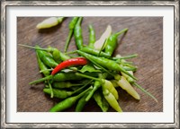 Framed Chile peppers, Market on Mahe Island, Seychelles