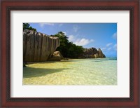 Framed Cliffs of Anse-Source D'Argent, Seychelles, Africa