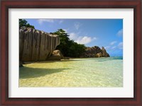 Framed Cliffs of Anse-Source D'Argent, Seychelles, Africa