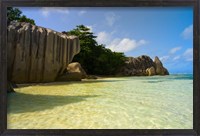 Framed Cliffs of Anse-Source D'Argent, Seychelles, Africa