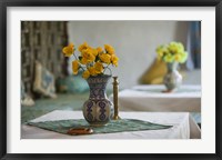 Framed Flowers and Room Detail in Dessert House, Morocco
