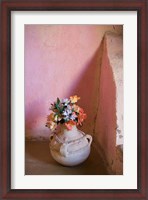 Framed Flowers and Room Detail in Dessert House (Chez Julia), Merzouga, Tafilalt, Morocco