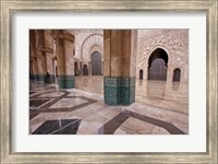 Framed Al-Hassan II mosque, Casablanca, Morocco