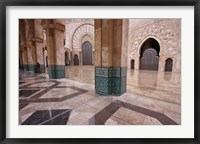 Framed Al-Hassan II mosque, Casablanca, Morocco