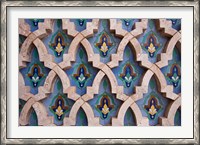 Framed Wall tiles in Al-Hassan II mosque, Casablanca, Morocco