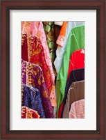 Framed Caftan Textiles, Fes Medina, Morocco