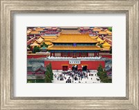 Framed Forbidden City North Gate, Gate of Divine Might, Beijing, China