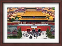 Framed Forbidden City North Gate, Gate of Divine Might, Beijing, China