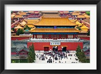 Framed Forbidden City North Gate, Gate of Divine Might, Beijing, China