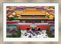 Framed Forbidden City North Gate, Gate of Divine Might, Beijing, China