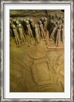 Framed Court eunuchs, terra cotta warriors, excavation, China
