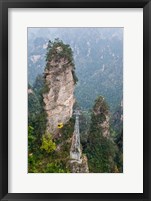 Framed Cable Car To Yellow Stone Stronghold Village, Zhangjiajie National Forest Park, Hunnan, China