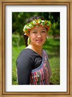 Framed China, Yunnan, Young Dulong Portrait with Ethnic Costume
