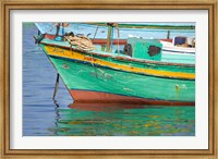 Framed Fishing boats in the Harbor of Alexandria, Egypt