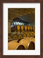 Framed Barrels in cellar at Chateau Changyu-Castel, Shandong Province, China
