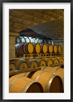 Framed Barrels in cellar at Chateau Changyu-Castel, Shandong Province, China