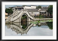 Framed Bridge reflection, Hong Cun Village, Yi County, China