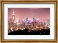 Framed Central Overview from Stubbs Road Lookout, Hong Kong, China